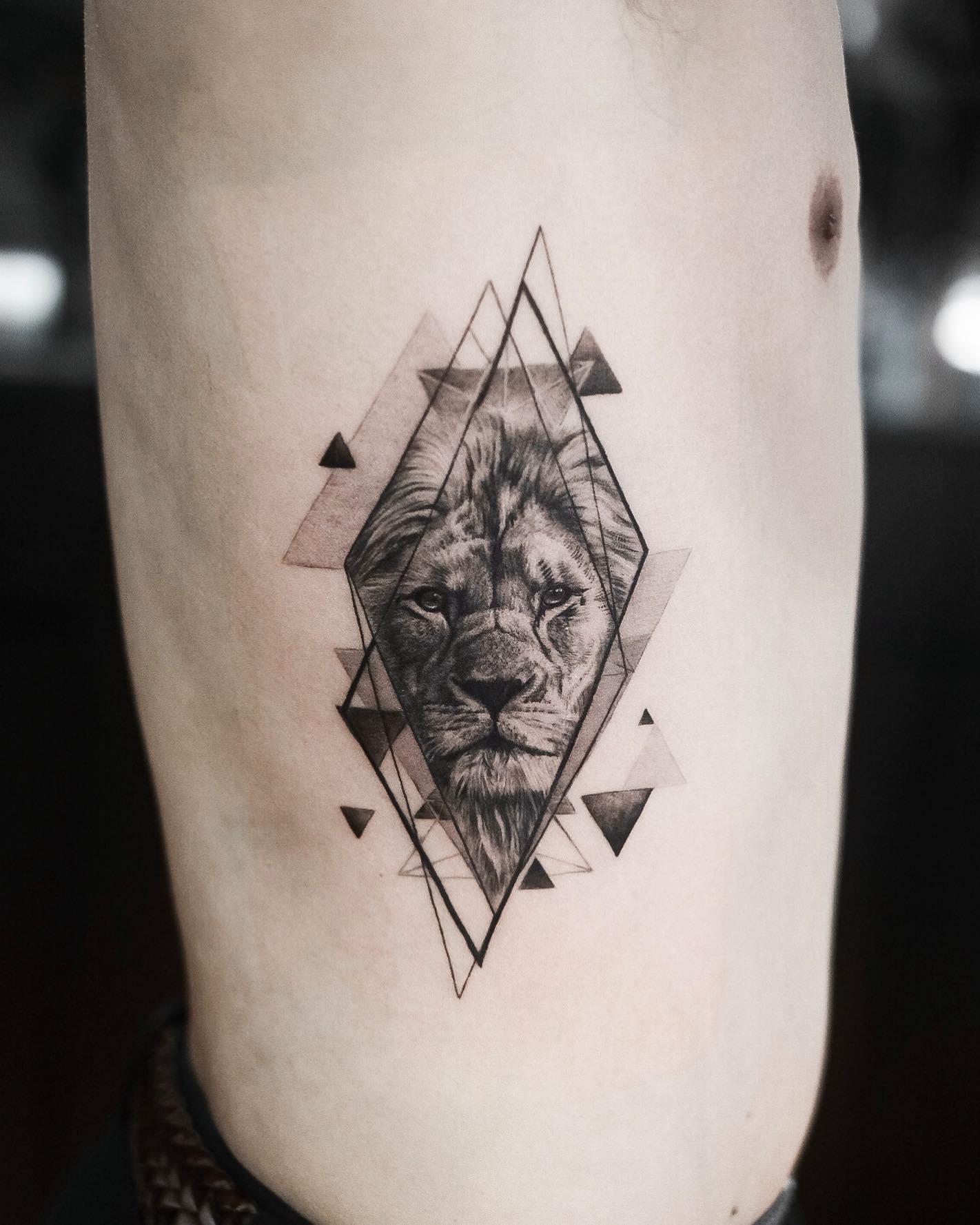 Stunning Geometric Lion Tattoo Ideas