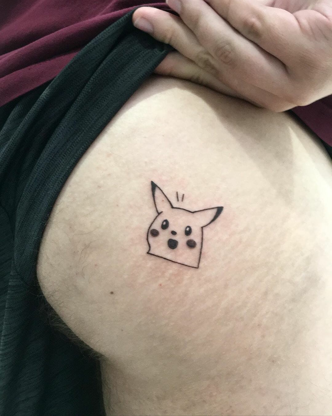 Tiny Shocked Pikachu Face Favorite Pokemon Meme Tattoos To Get