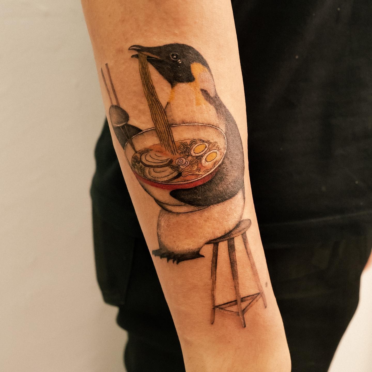 Funny Penguin Tattoo