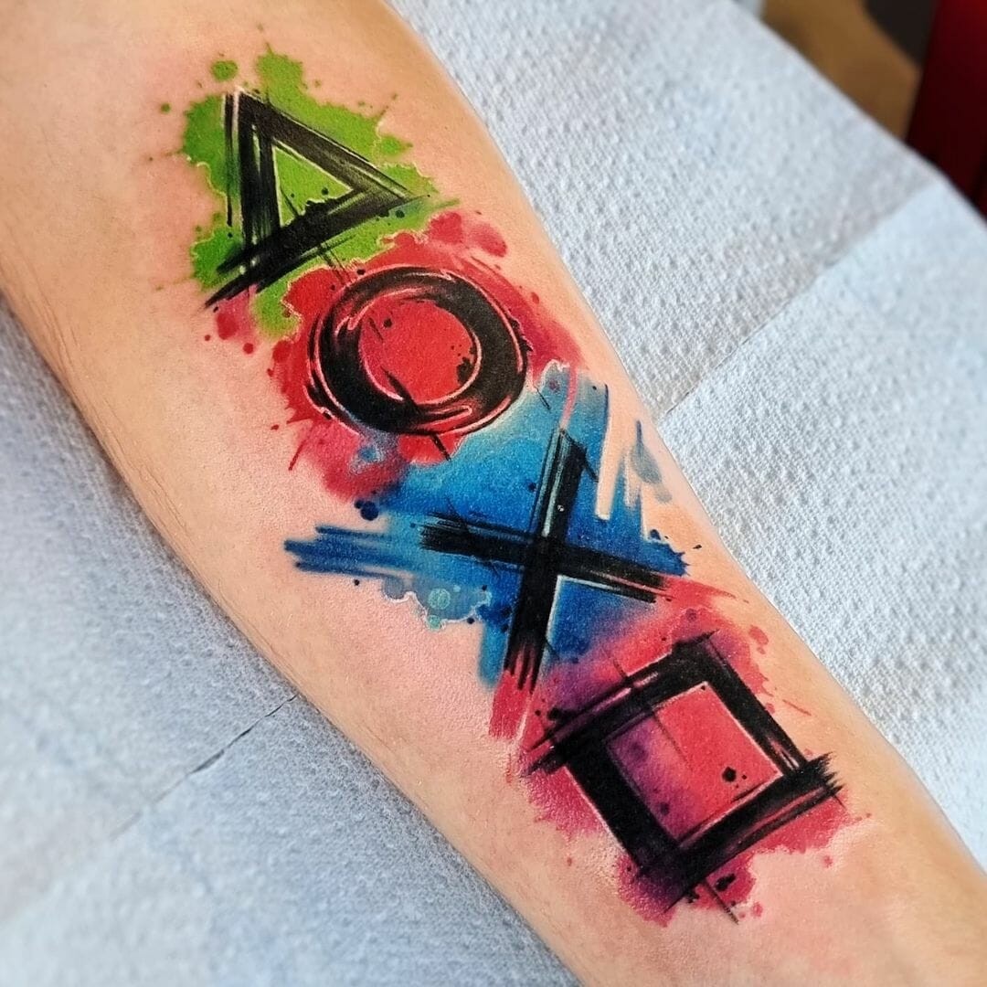 Playstation Buttons Tattoo