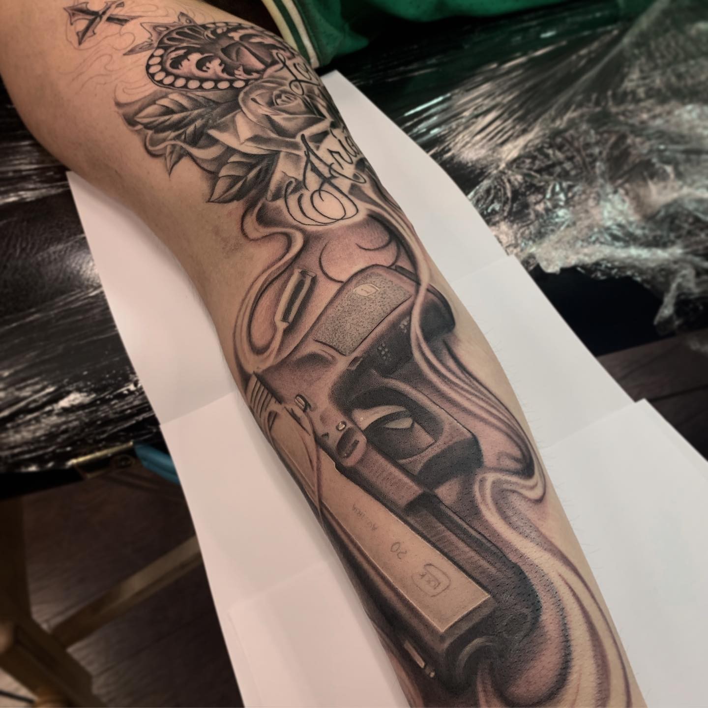 Full-Sleeve Glock Tattoo