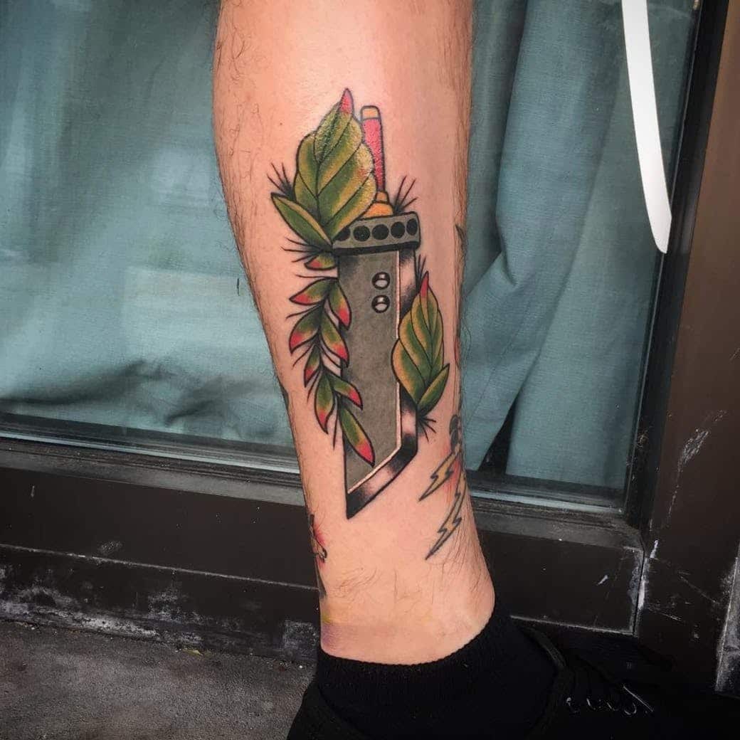 Final Fantasy Tattoos On Leg