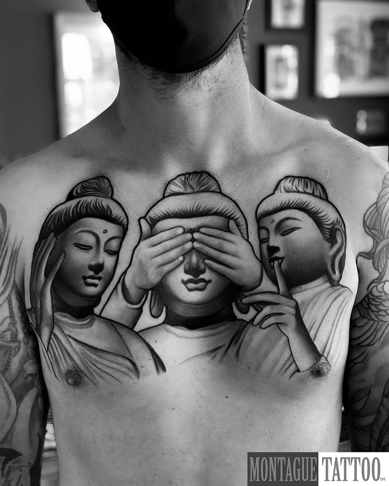 Buddha Chest Tattoo