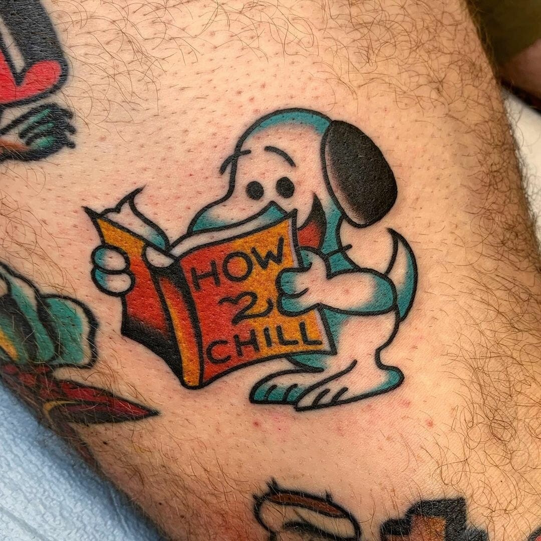 How To Chill Snoopy Tattoo