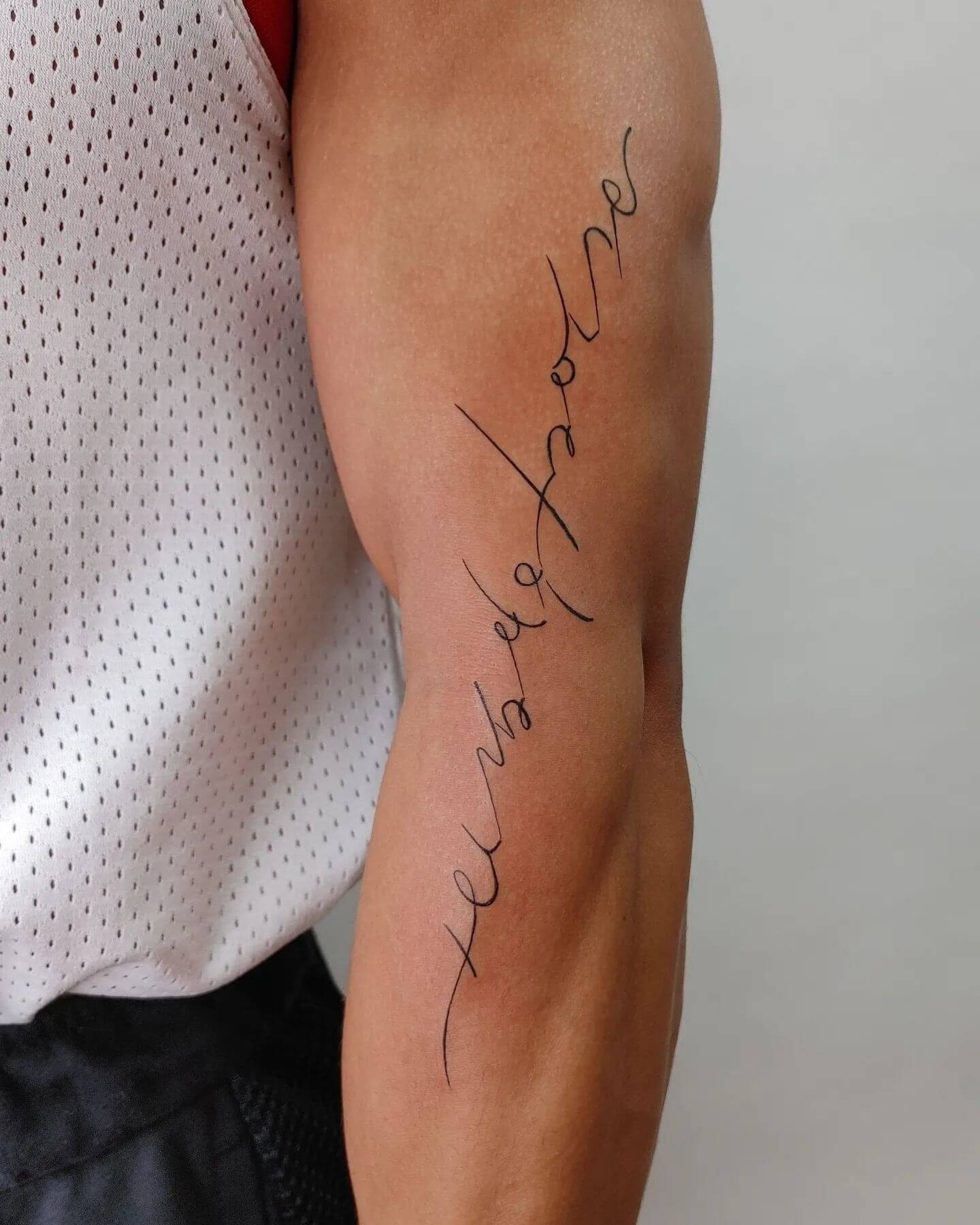 Korean Forearm Script Tattoo