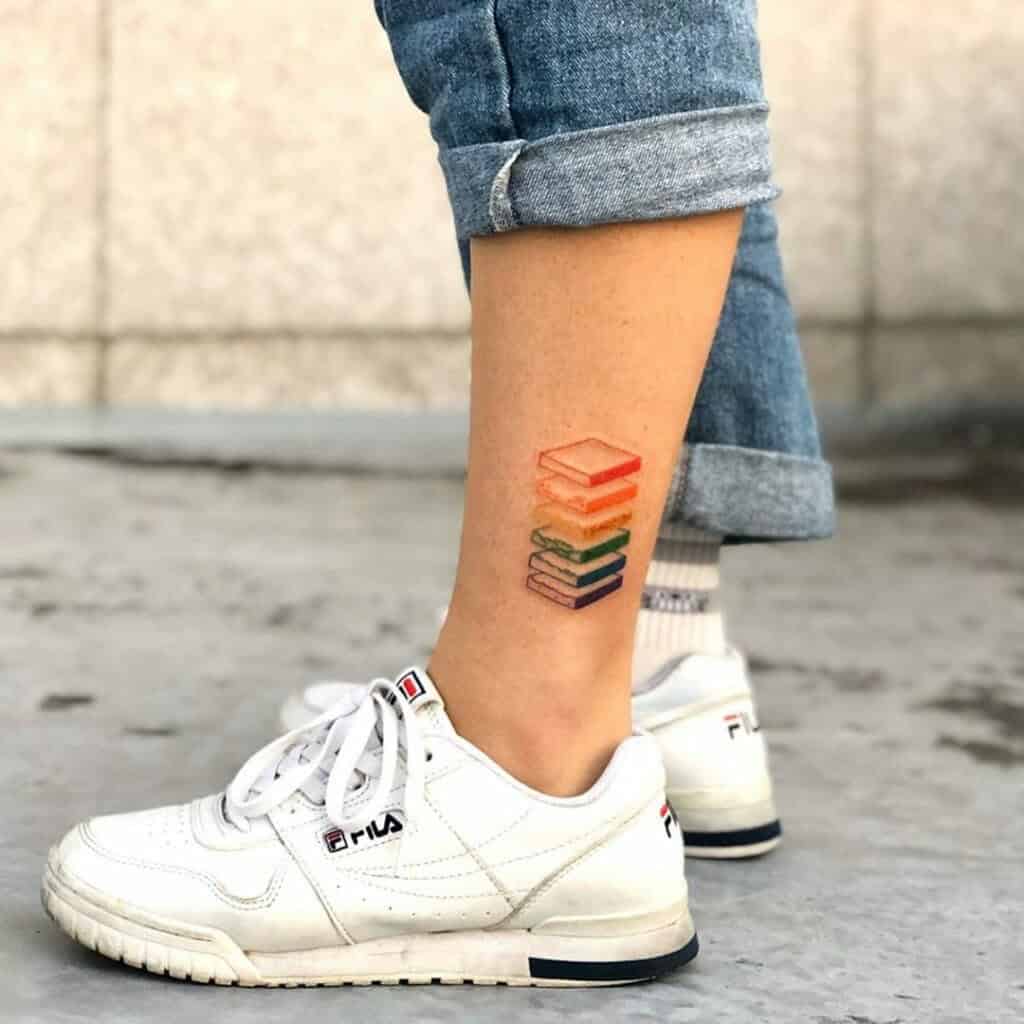 Colorful Anklet Tattoo