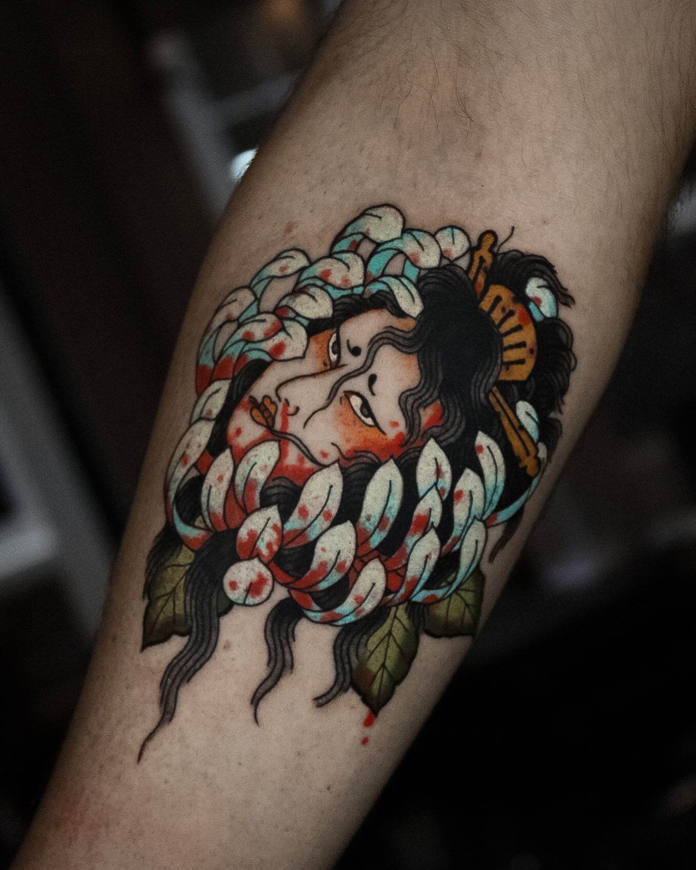 The Realistic Namakubi Tattoo