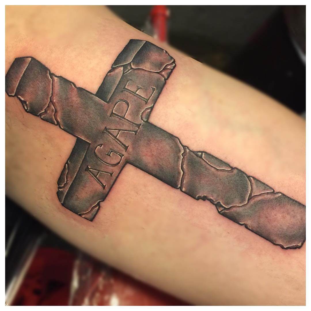 The Religious Cross Agape Tattoo