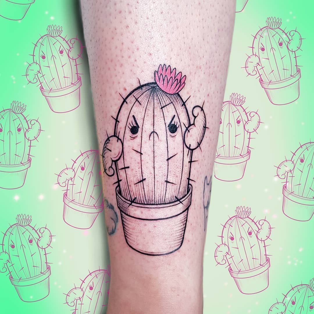 Angry Cactus Tattoo