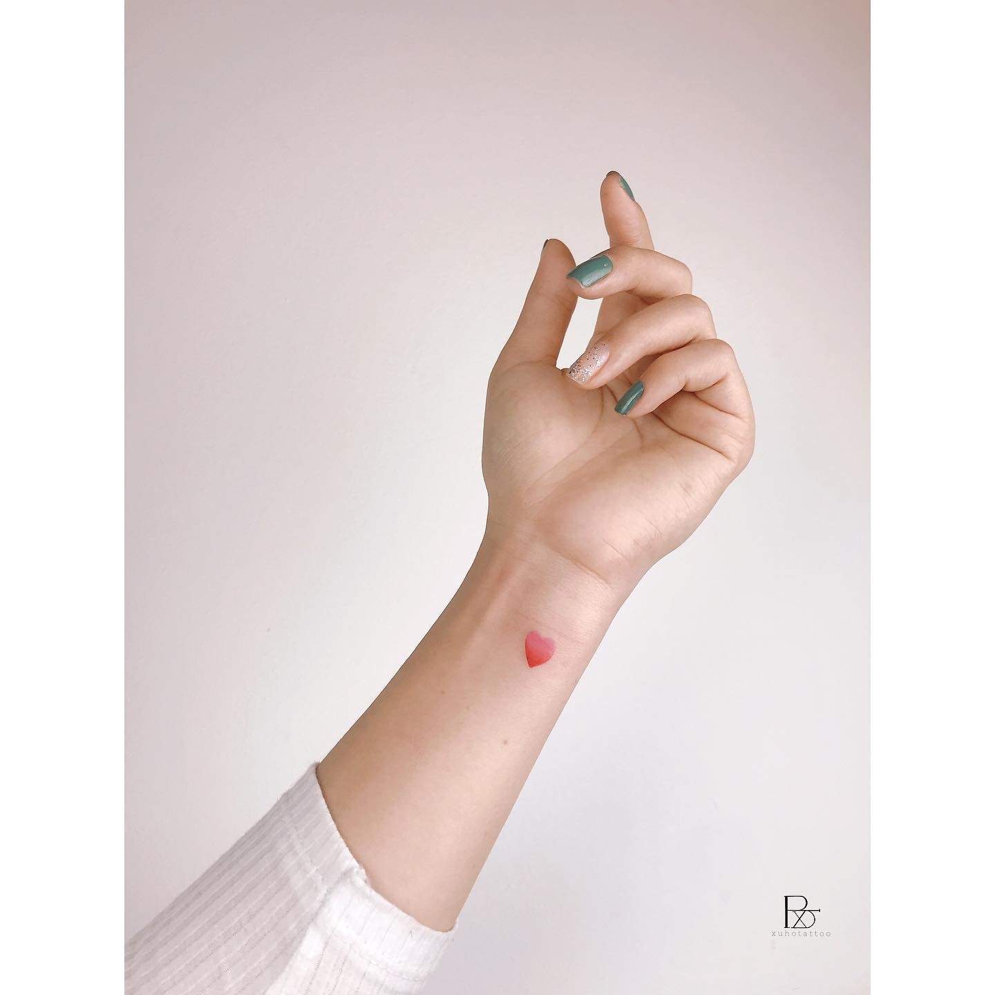 Small Red Heart Tattoos