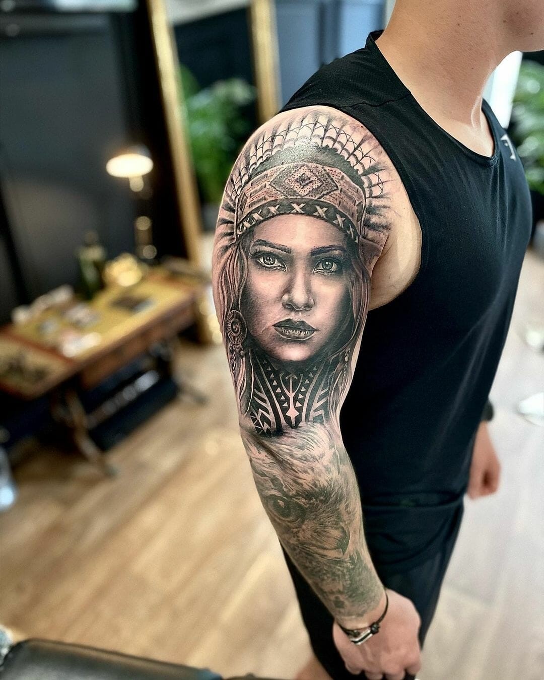 Indian Sleeve Tattoo