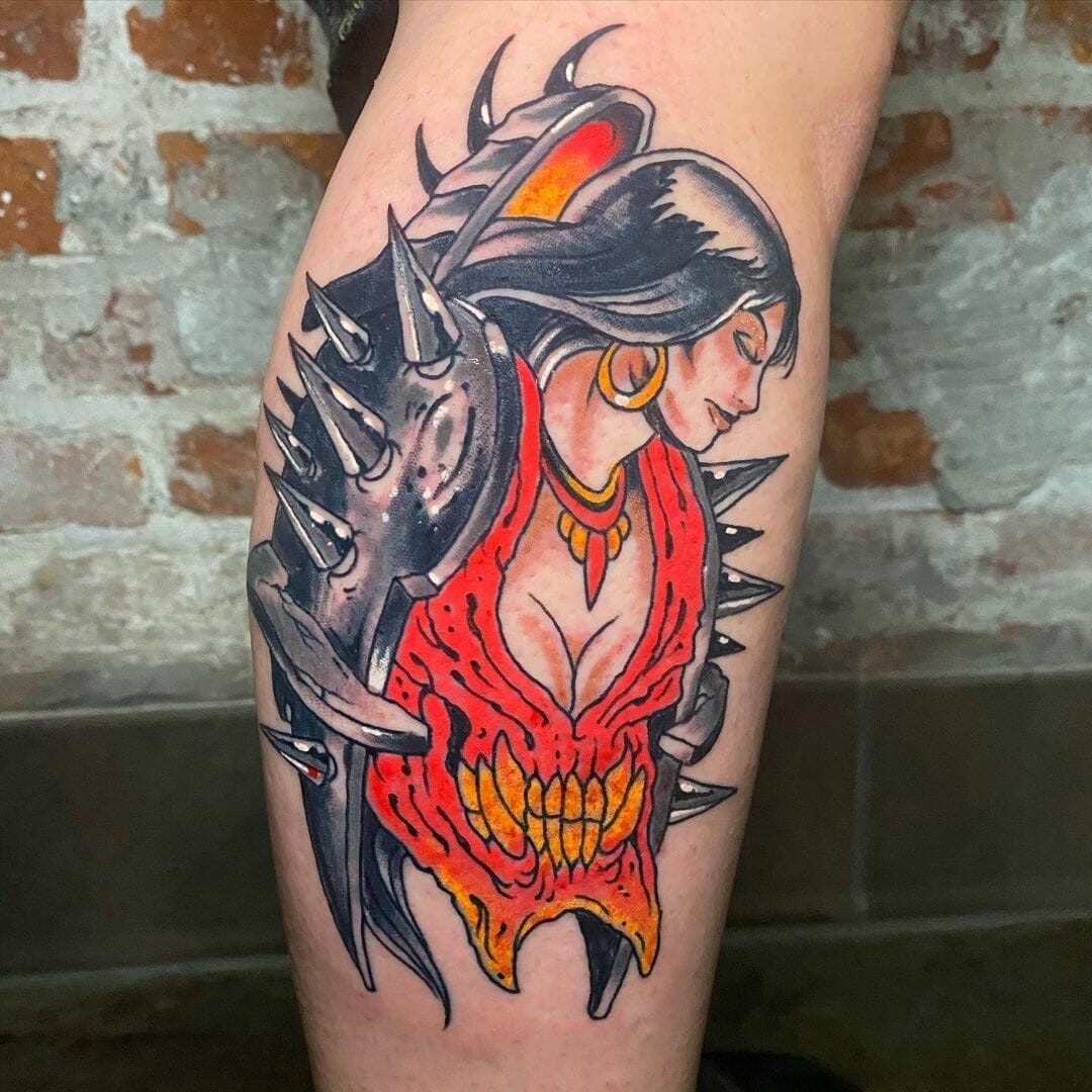 Off-Beat Pin Up Girl Tattoo Designs