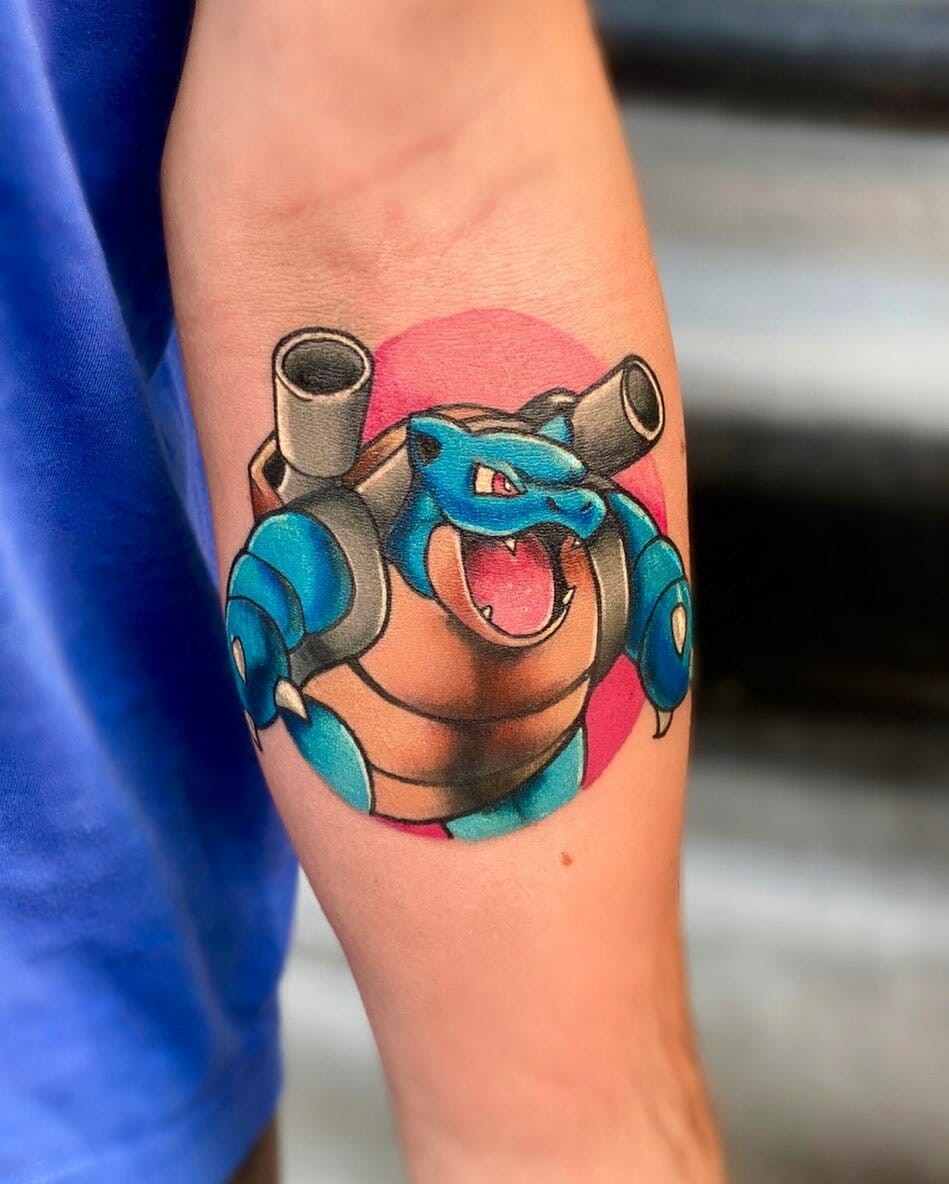 Classic Arm Blastoise Tattoo