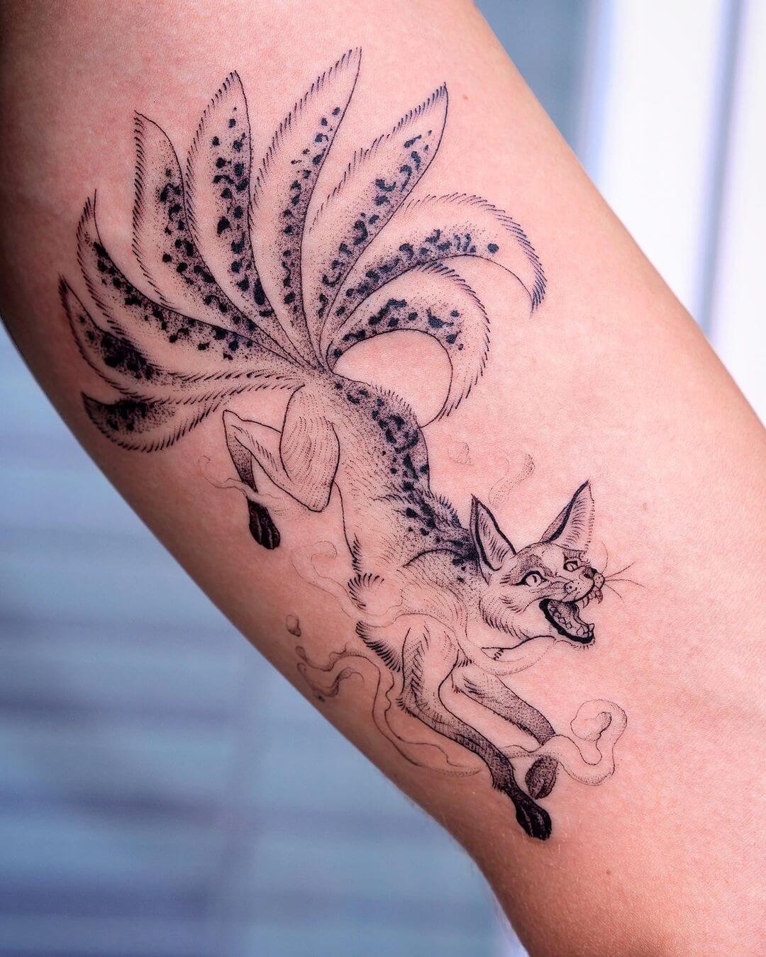 Fierce Fox And Wolf Tattoos