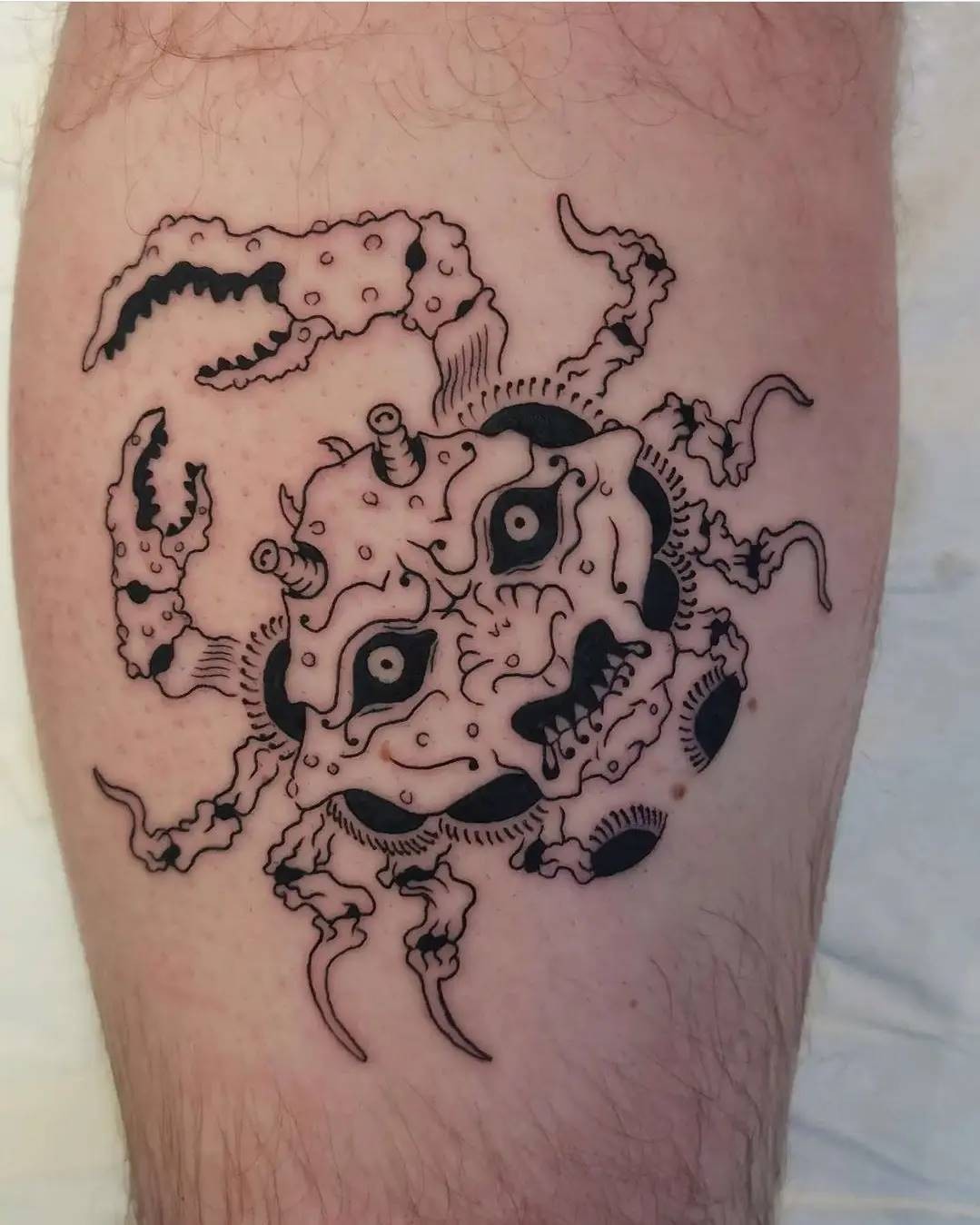 Oni Crab Tattoo Design For The Japanese Tattoo Enthusiasts