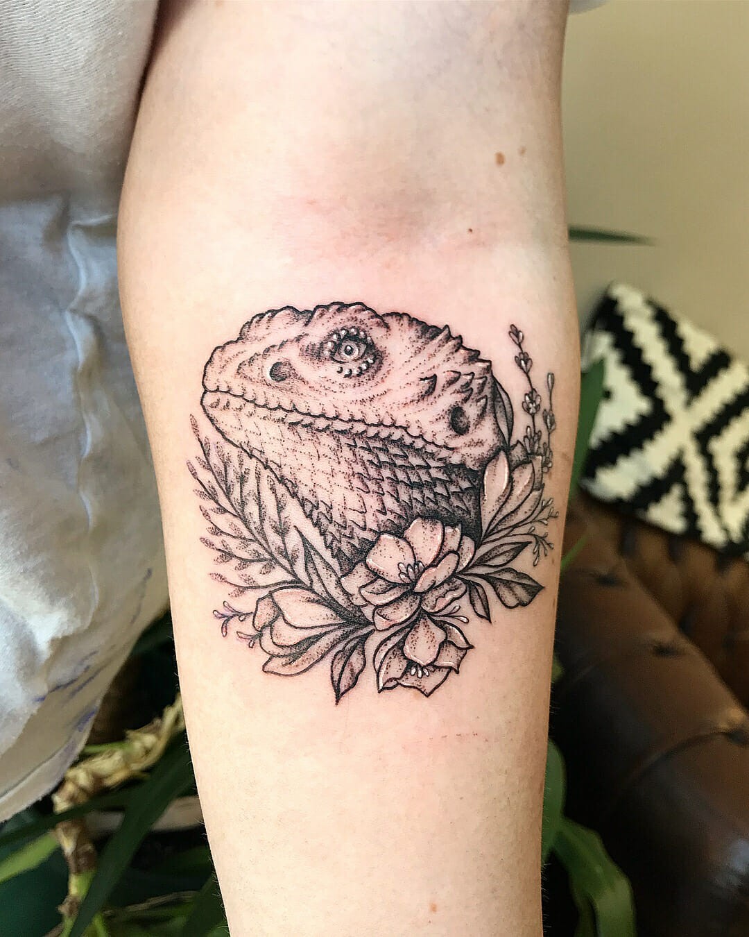 Bearded Dragon Head Tattoo