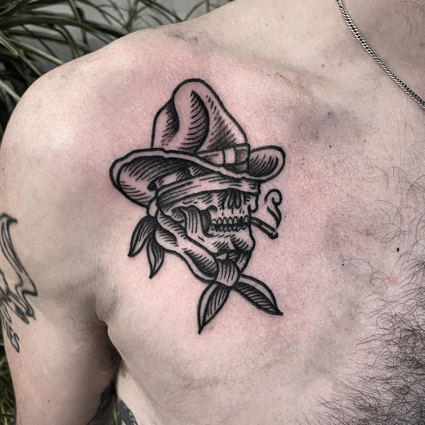 Cigar Smoking Skeleton Tattoo Designs