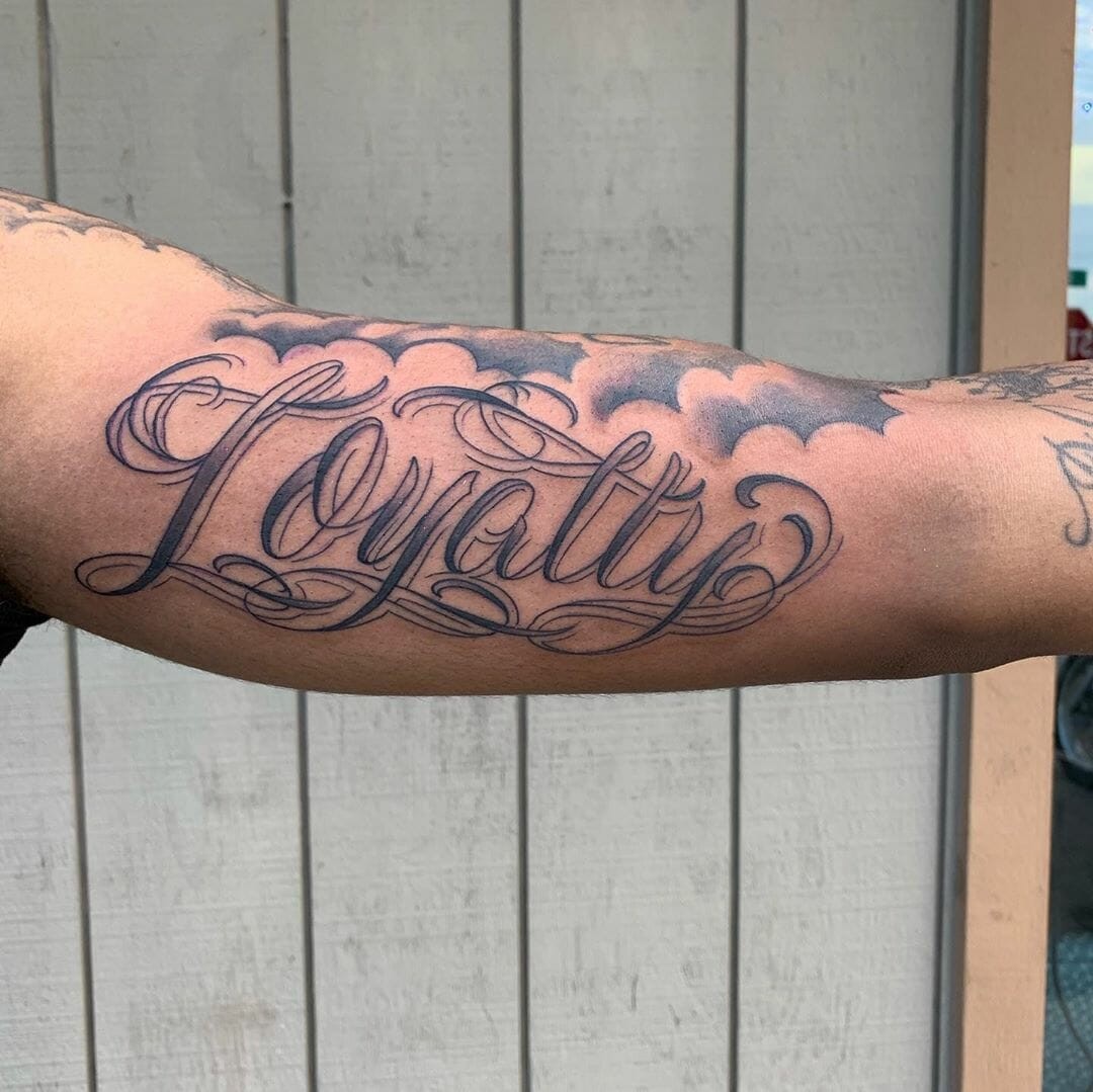 Loyalty Tattoos On Left Arm