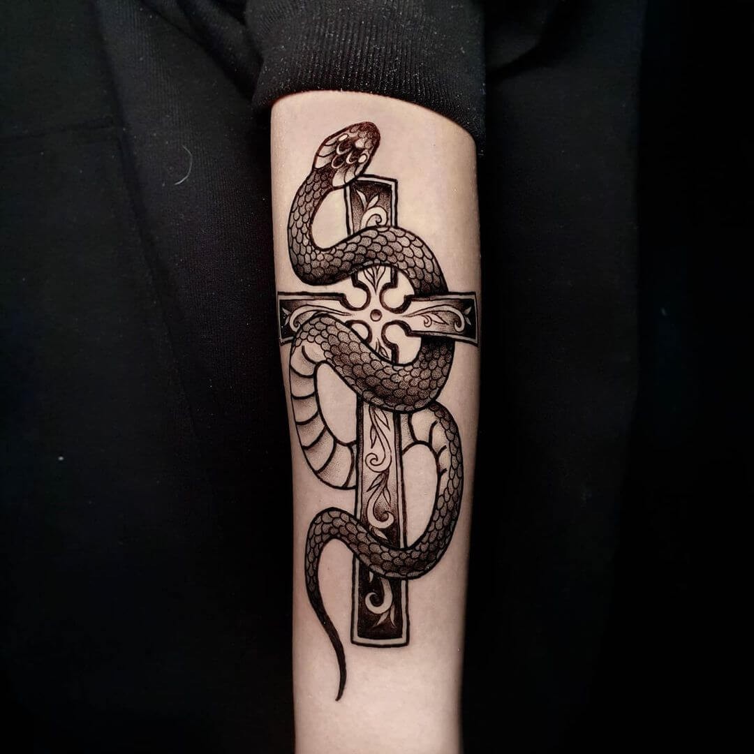 The Cross On Snake