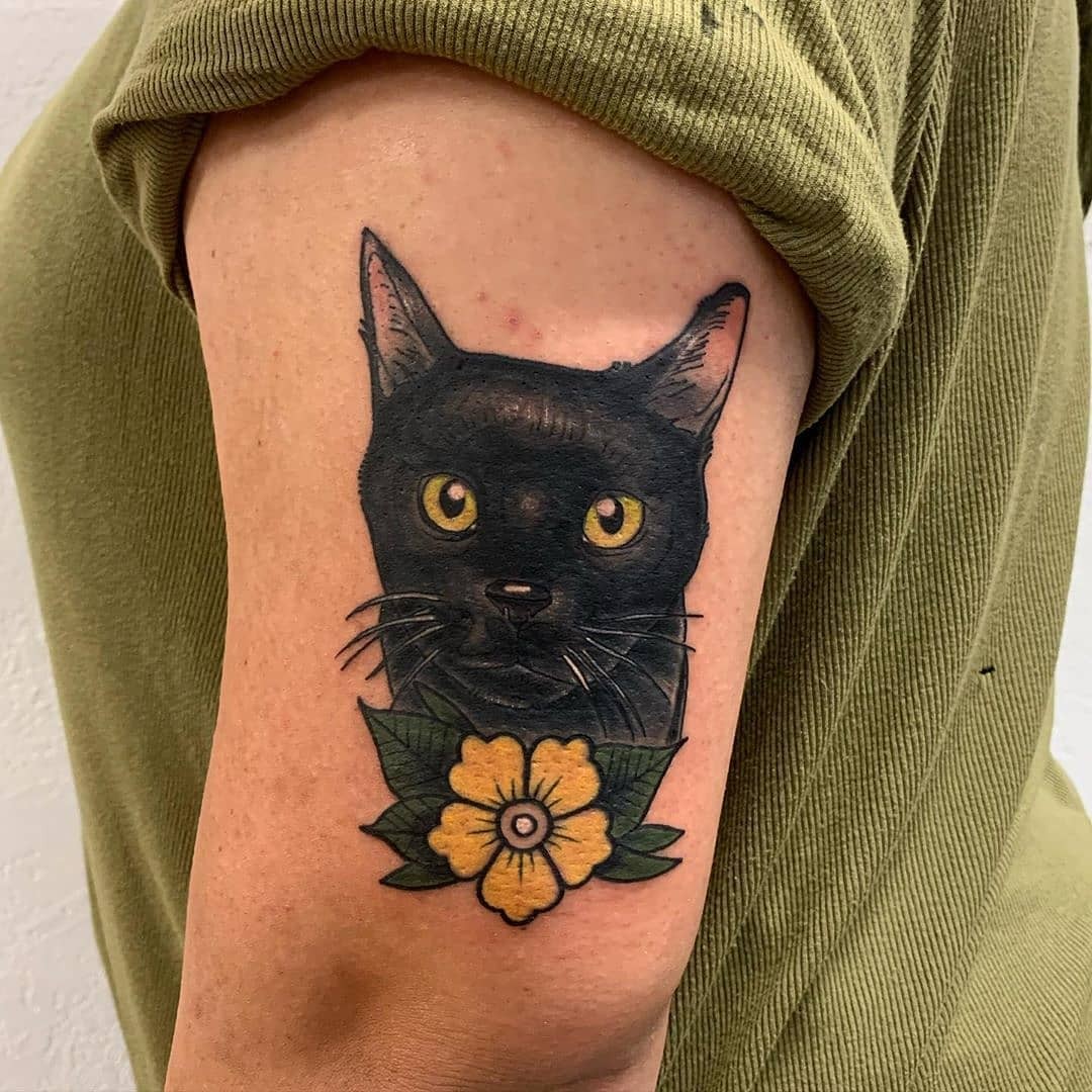 Cat Tattoo Portrait Design