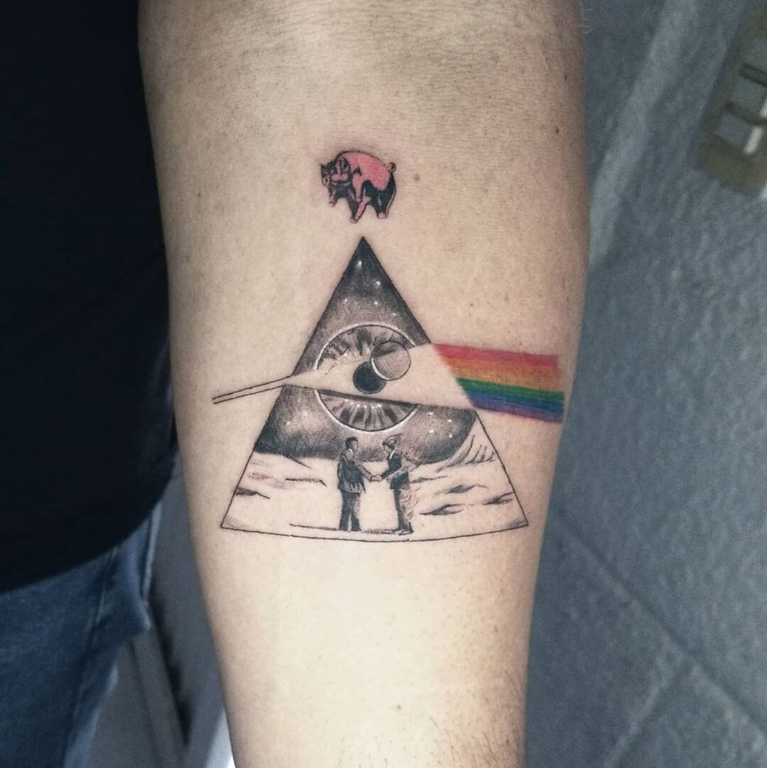 Psychedelic Pink Floyd Tattoo