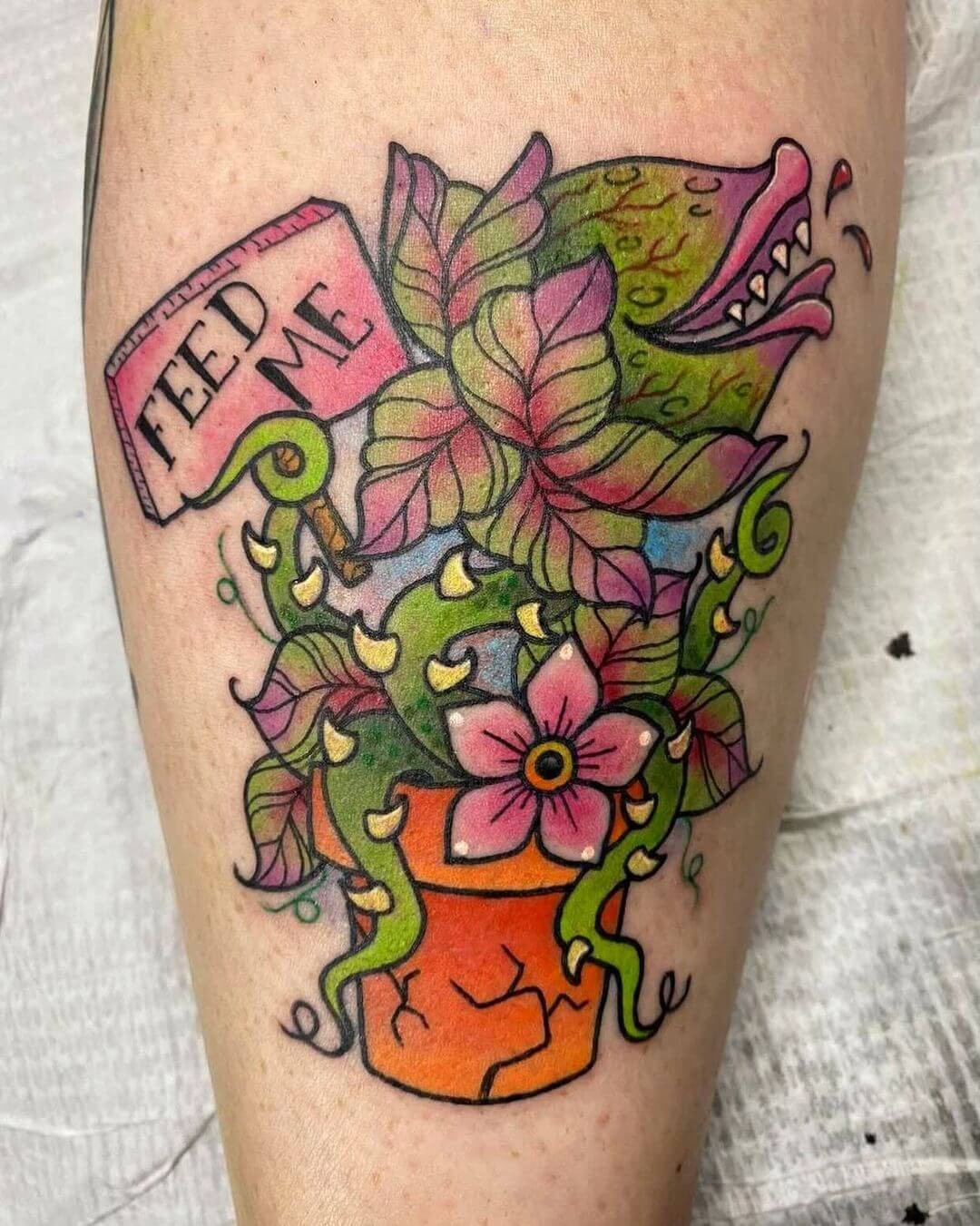 Fun-loving Audrey II Tattoo