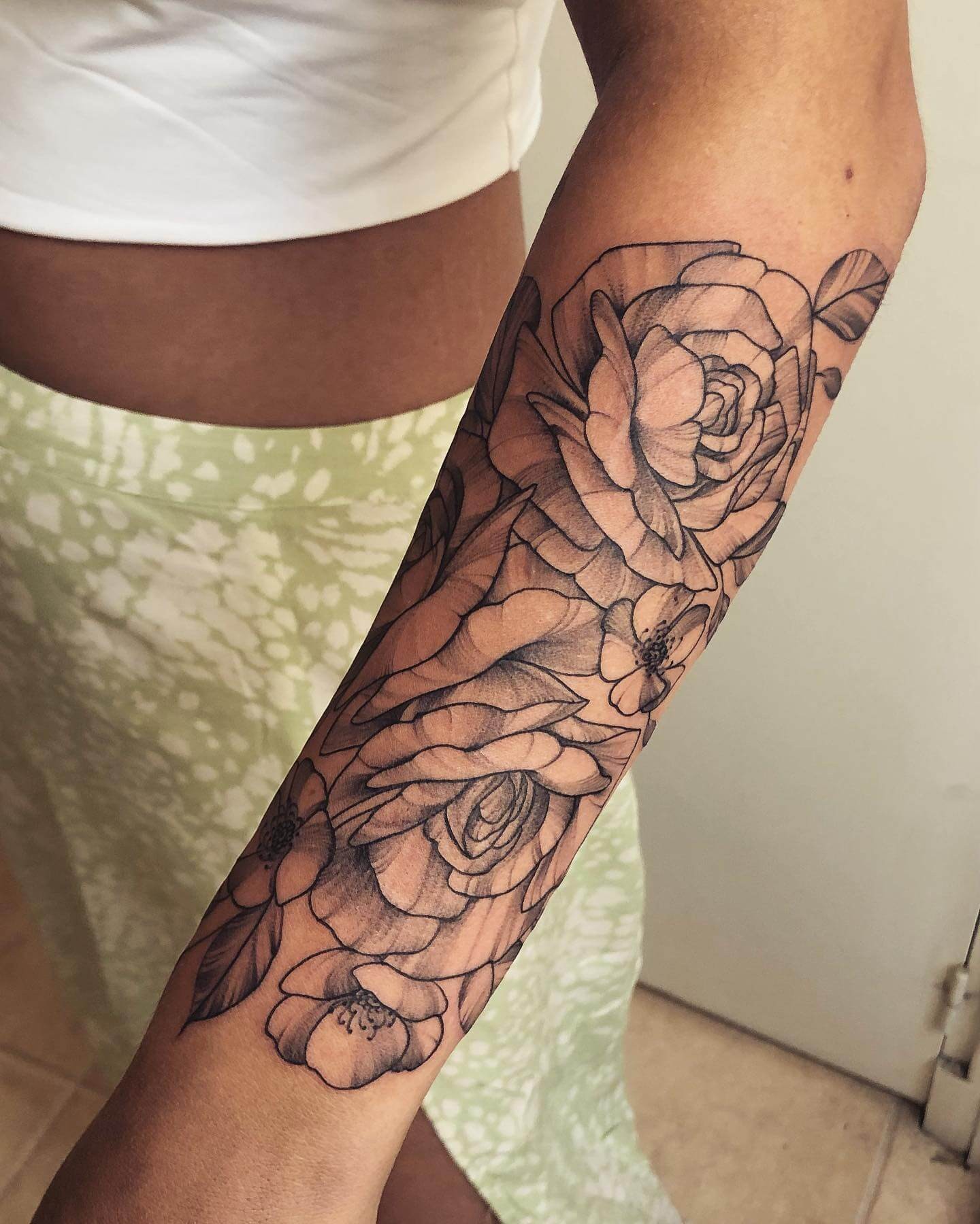 Rose Sleeve Tattoo