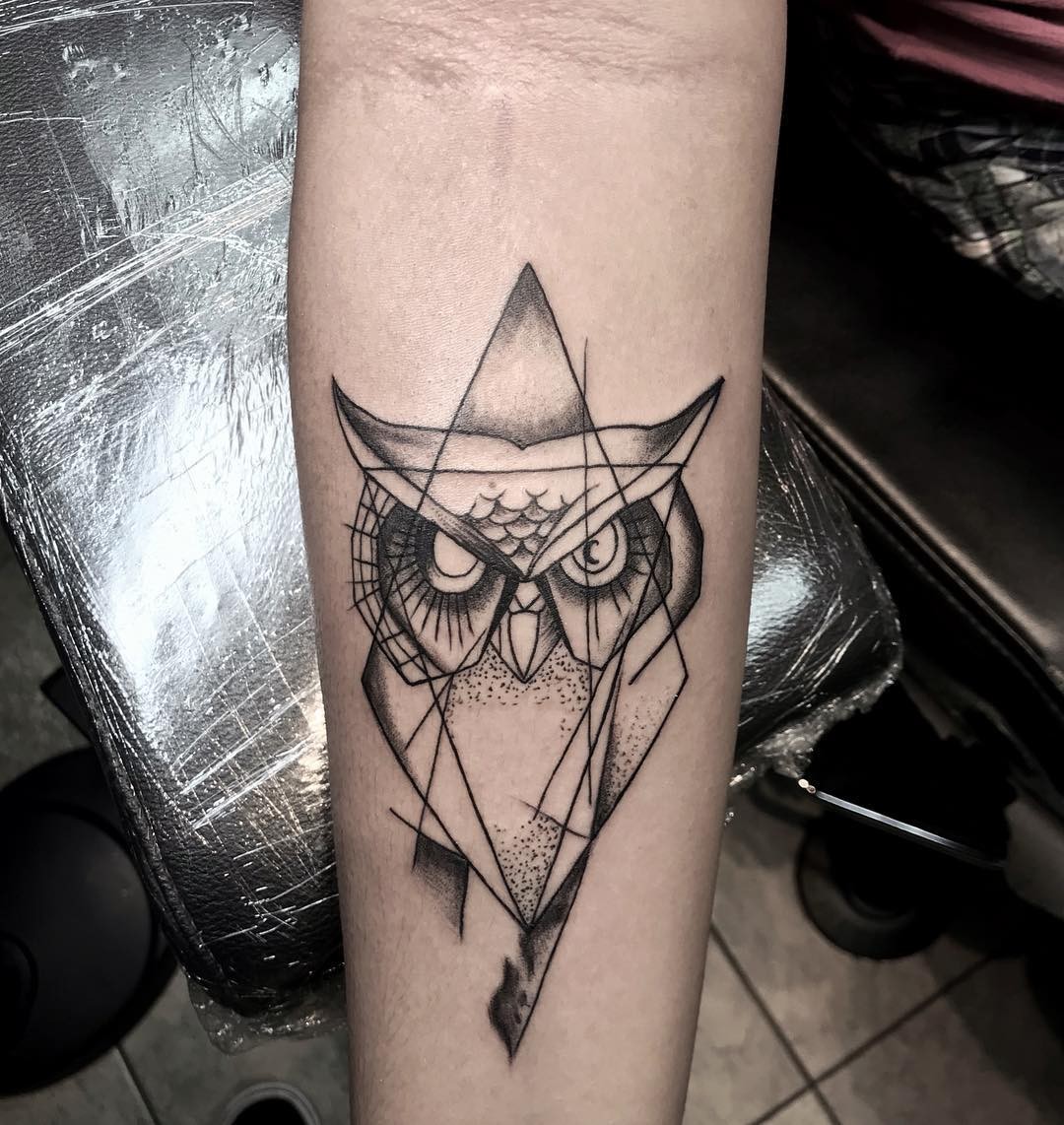 Vectors Geometric Owl Tattoo Ideas