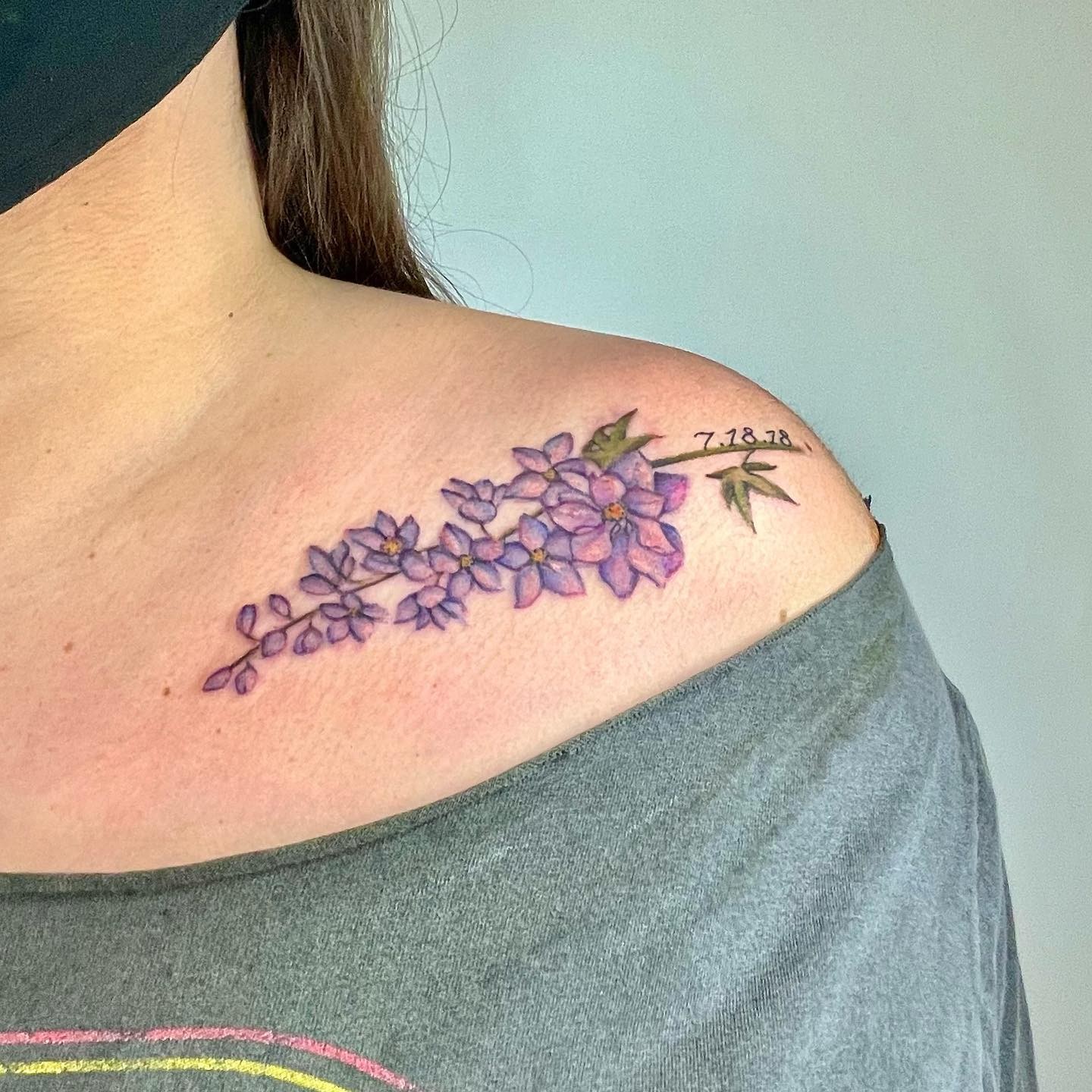 July Birth Flower Tattoo