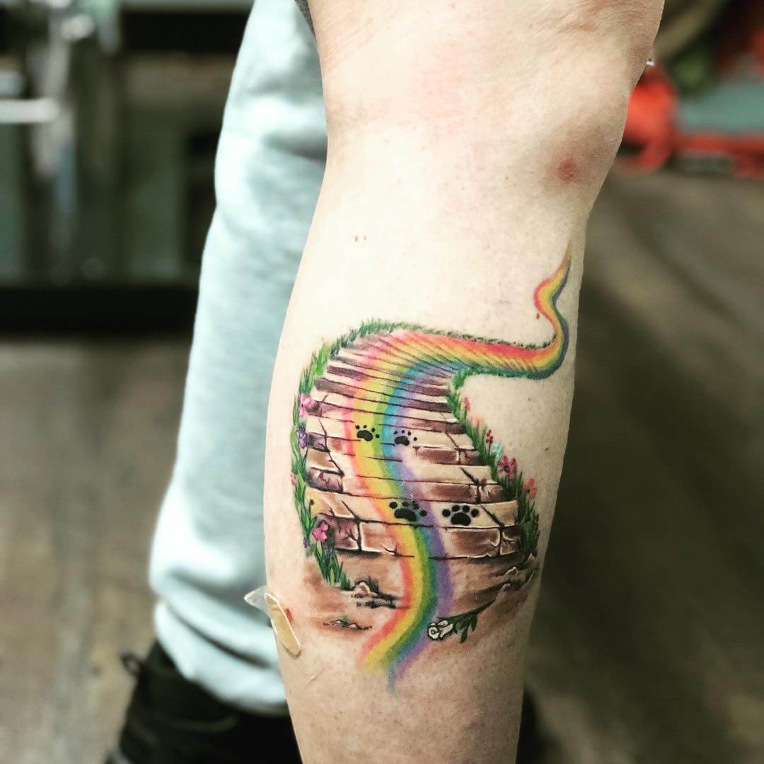 The White Rose And The Rainbow Bridge Tattoo