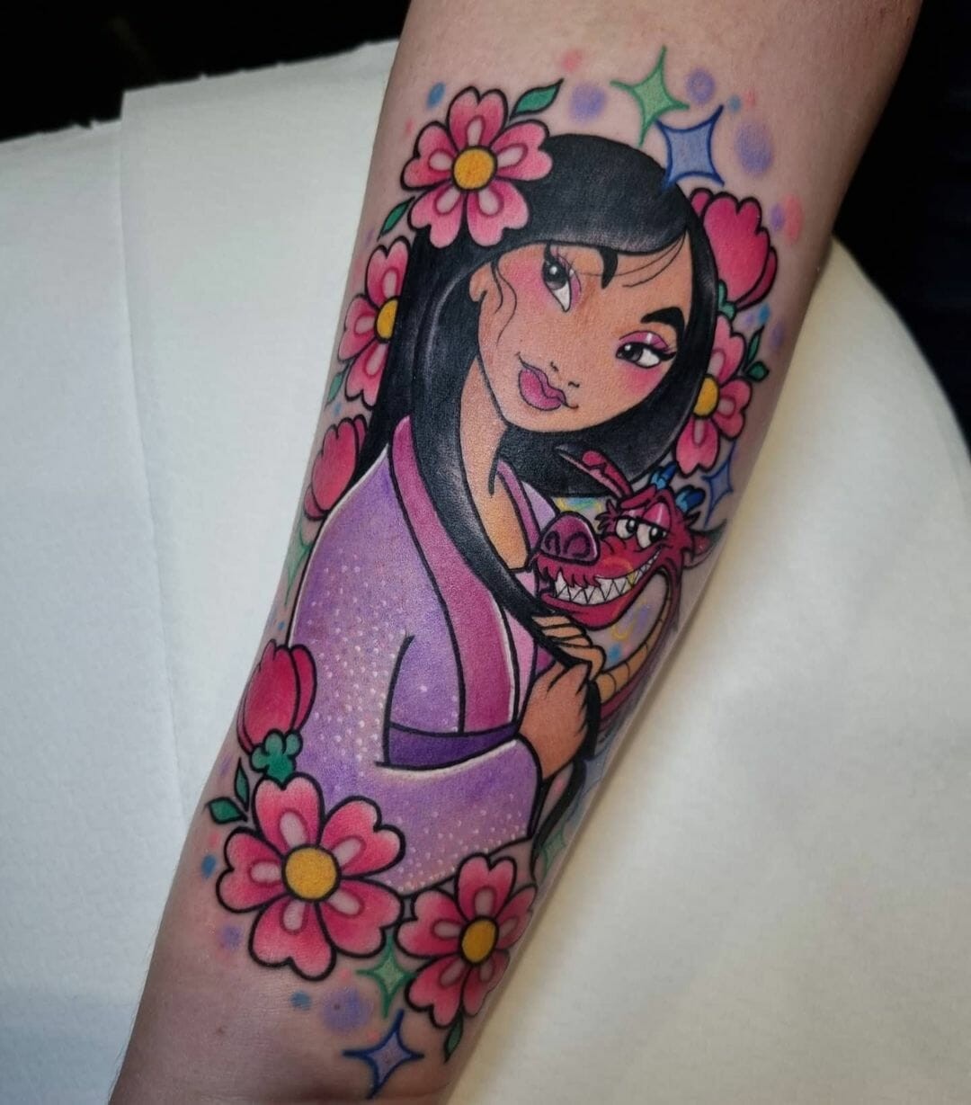 Mulan Full Face Tattoo