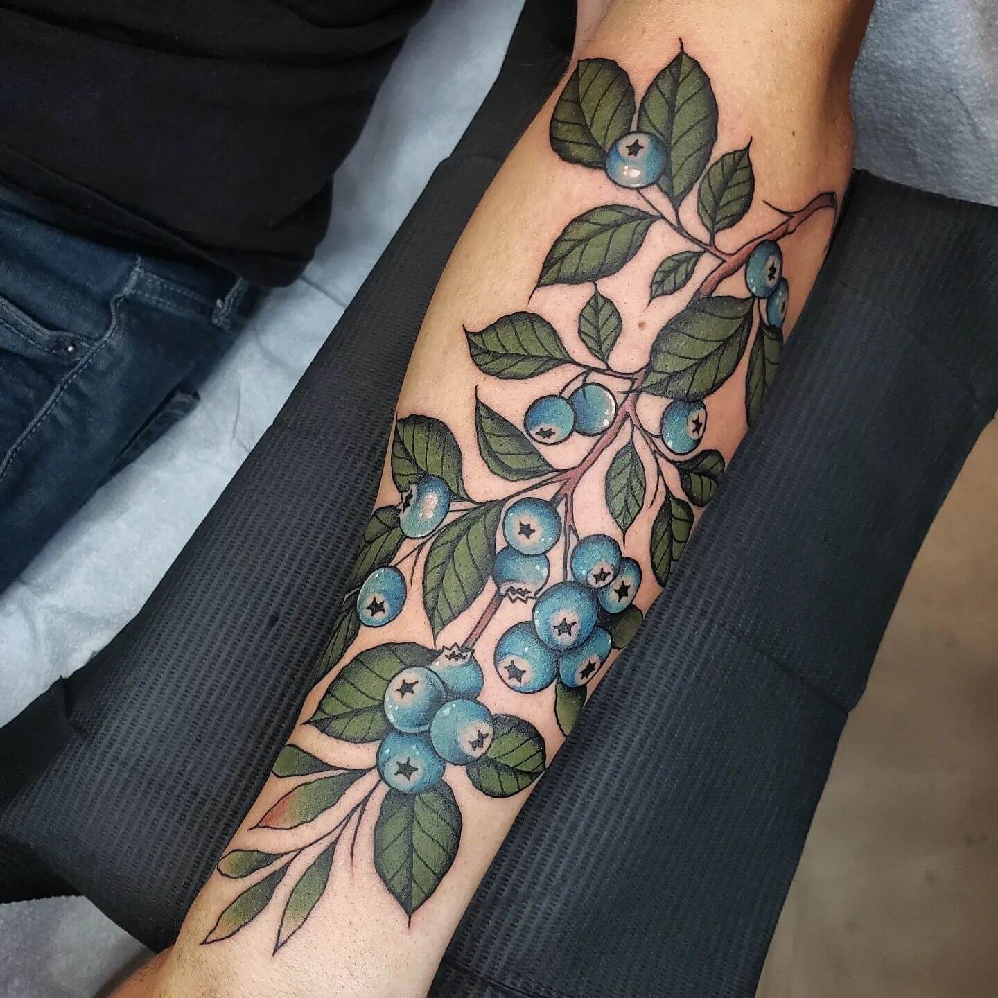 Semi-realistic Blueberry Tattoo