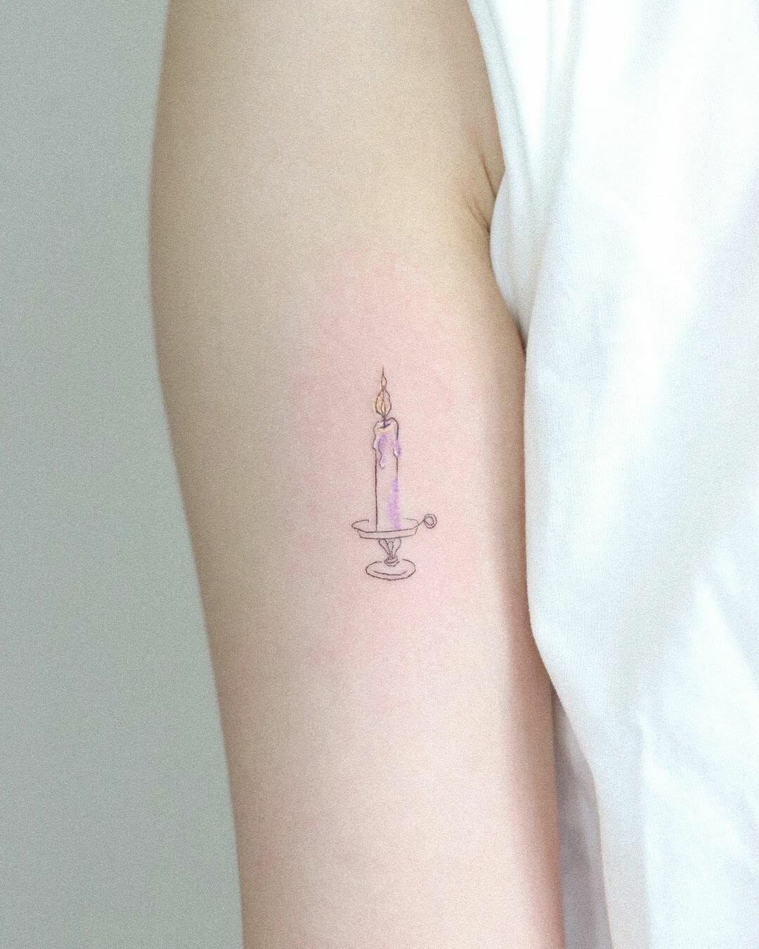 Burning Candle Tattoo