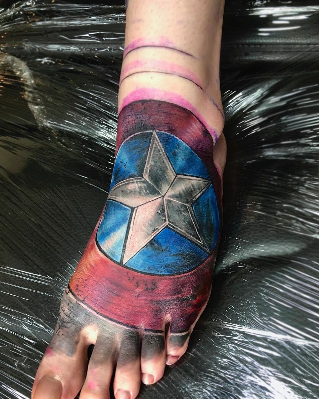 Captain America Shield Tattoo