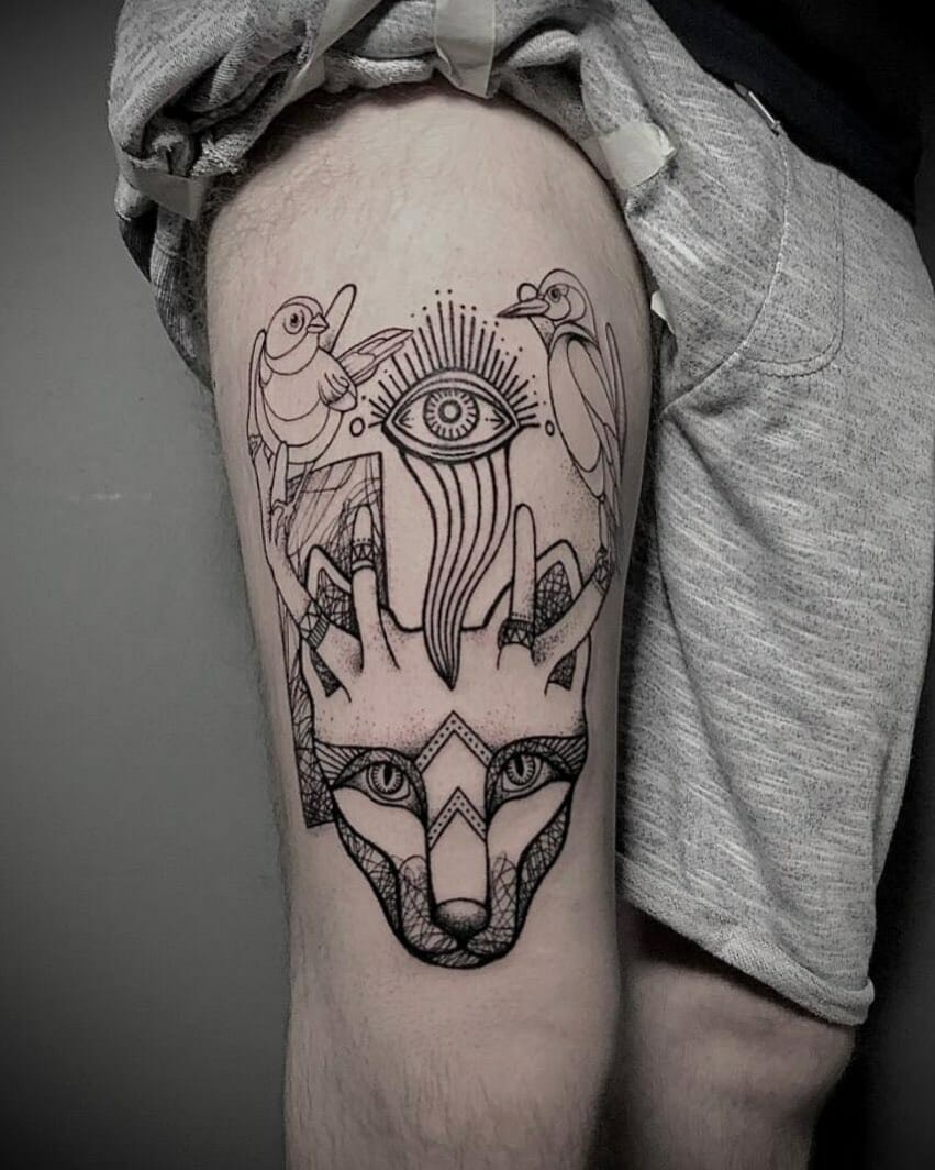 Geometric Abstract Tattoo Design