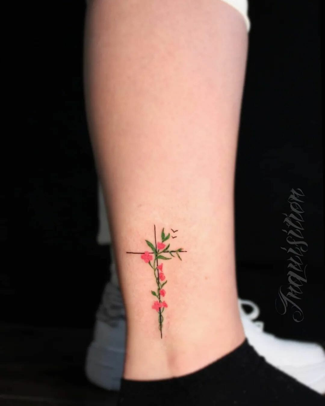 Rose Ankle Tattoo