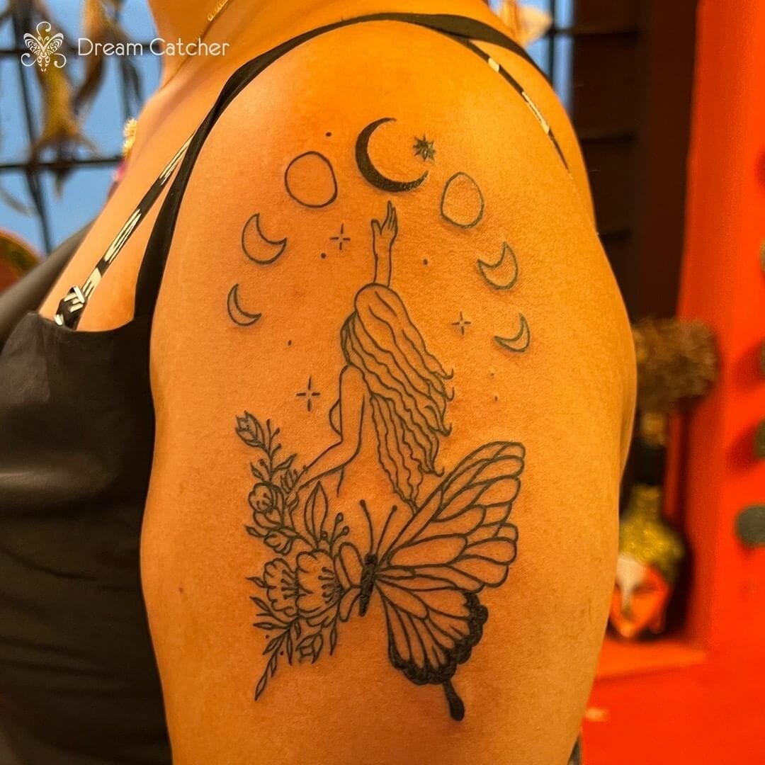 Dreamcatcher Butterfly Tattoo Ideas