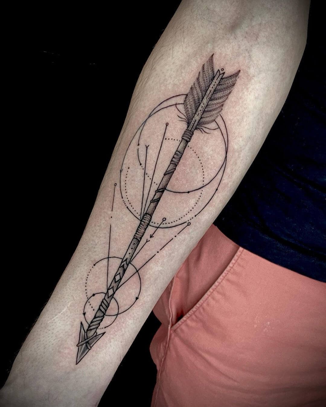 Geometric Arrow Tattoo