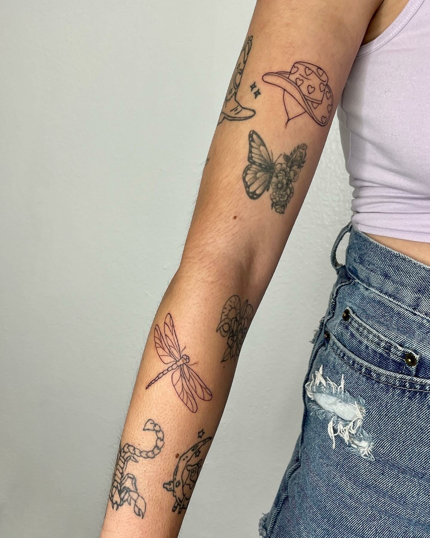 Random Patchwork Tattoo Sleeve