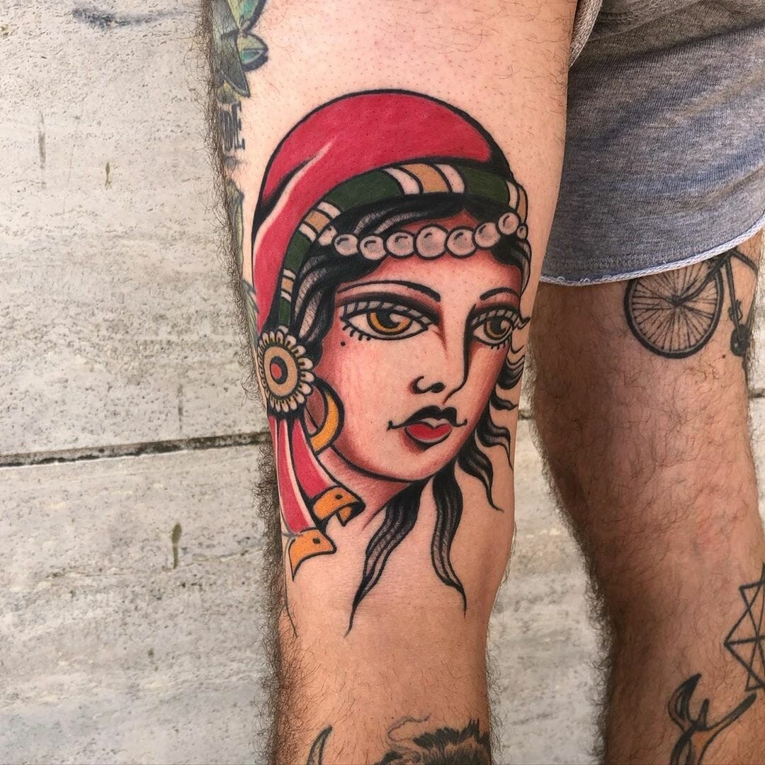 Leg Gypsy Tattoo