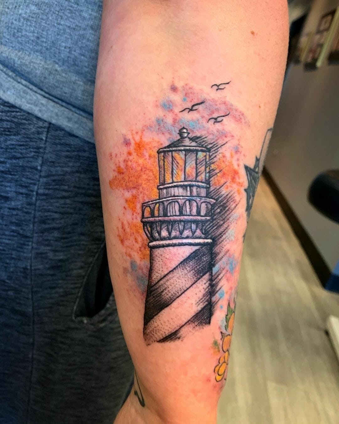 Traditional Lighthouse Tattoo