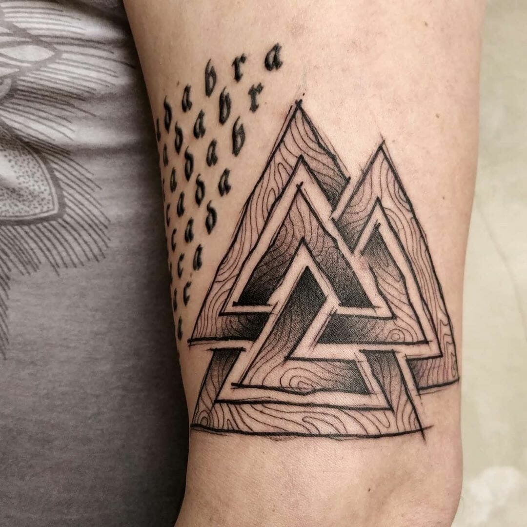 Valknut Tattoo Sign On Arm