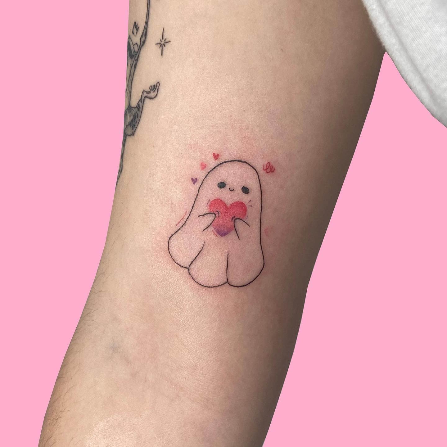 Cute Ghost Tattoo