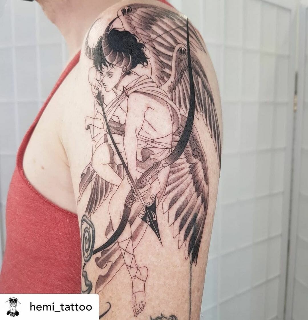 The Angel Bow And Arrow Tattoo