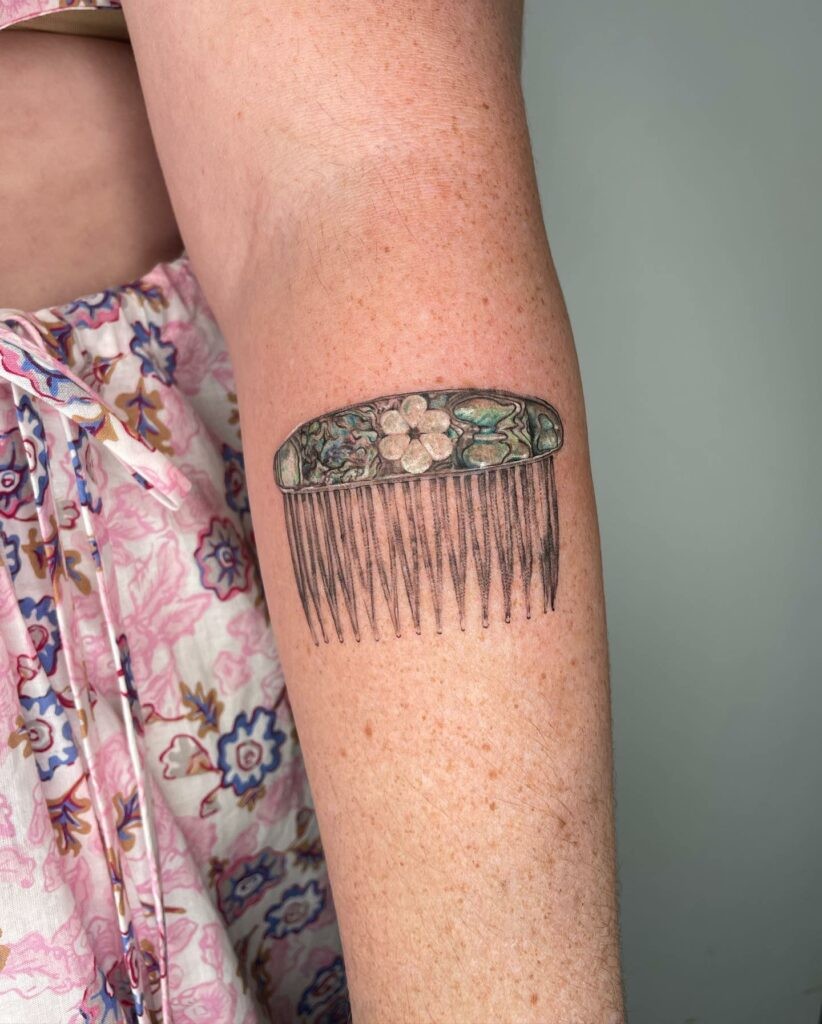 Comb Hair Stylist Tattoo Ideas