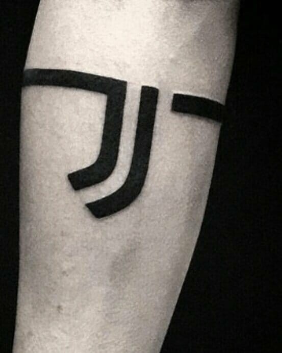 Letter J Tattoo Design For Football Fans