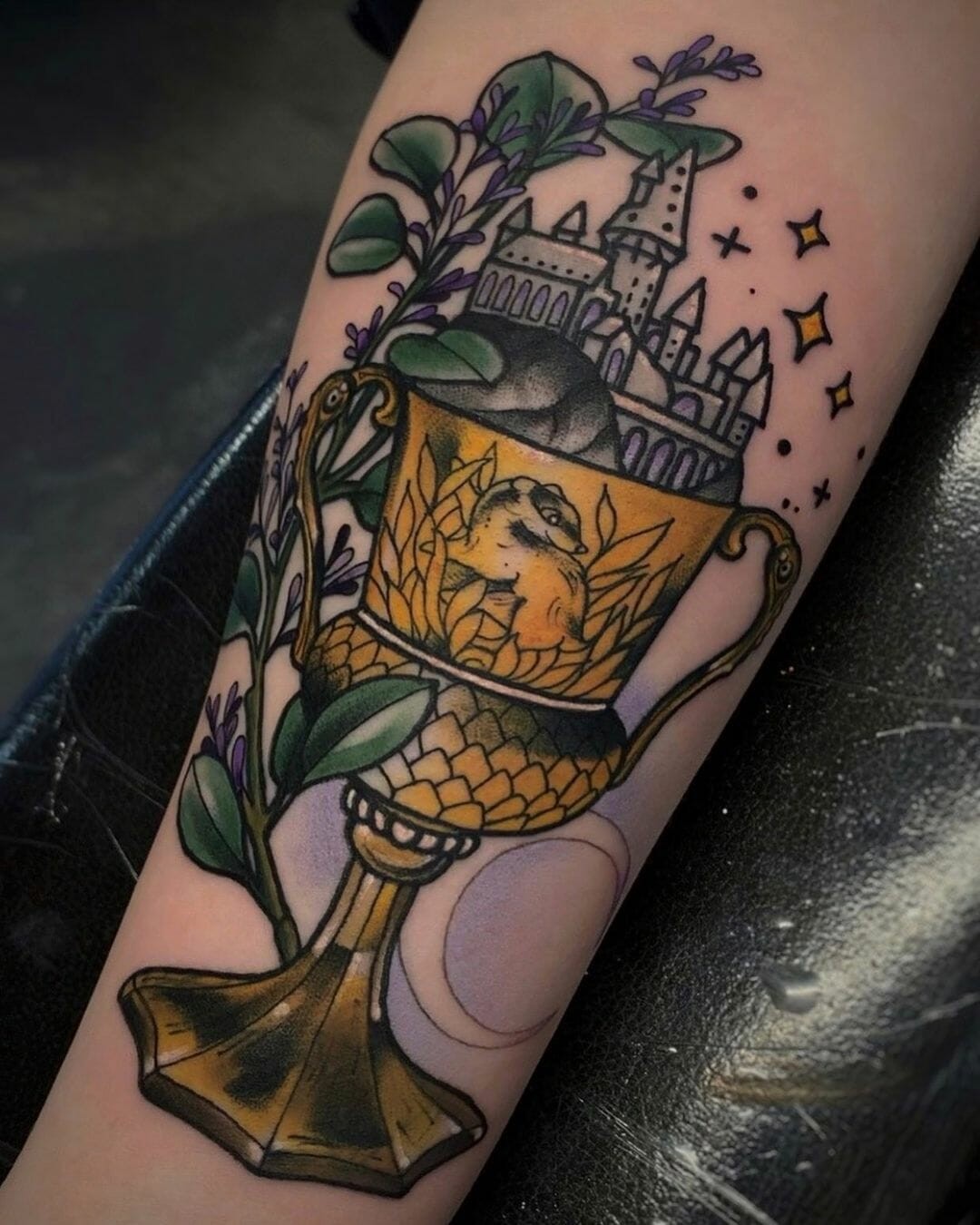 Hufflepuff Badger Chalice Tattoo