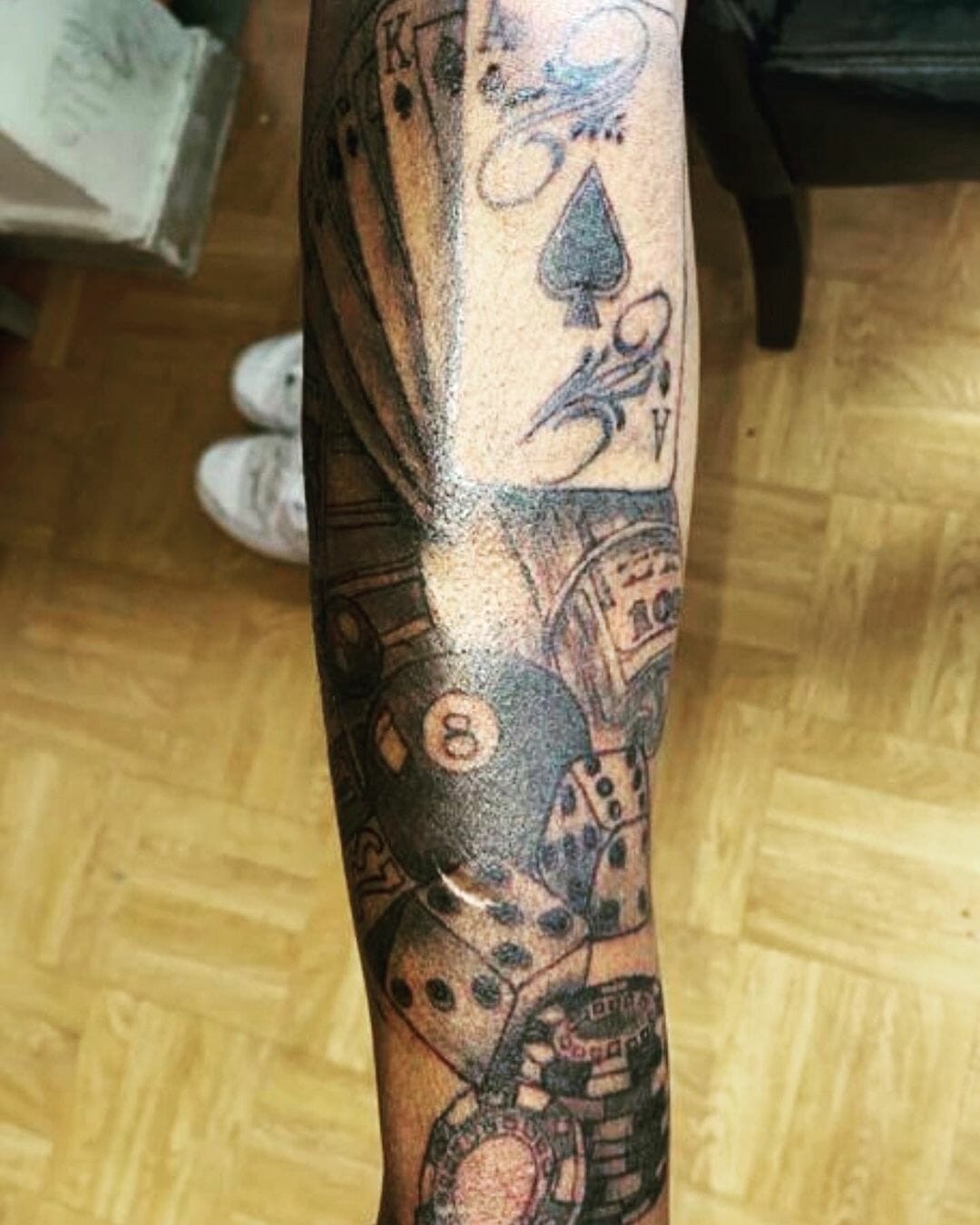 Elaborate Sleeve 8 Ball Tattoo