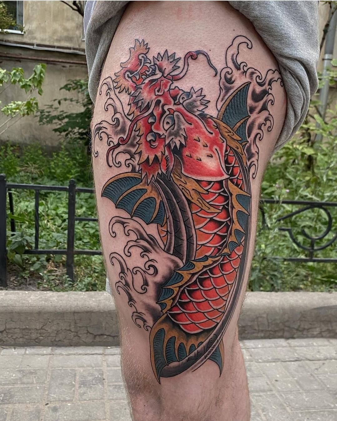 Stunning Koi Dragon Tattoo Design For The Daring