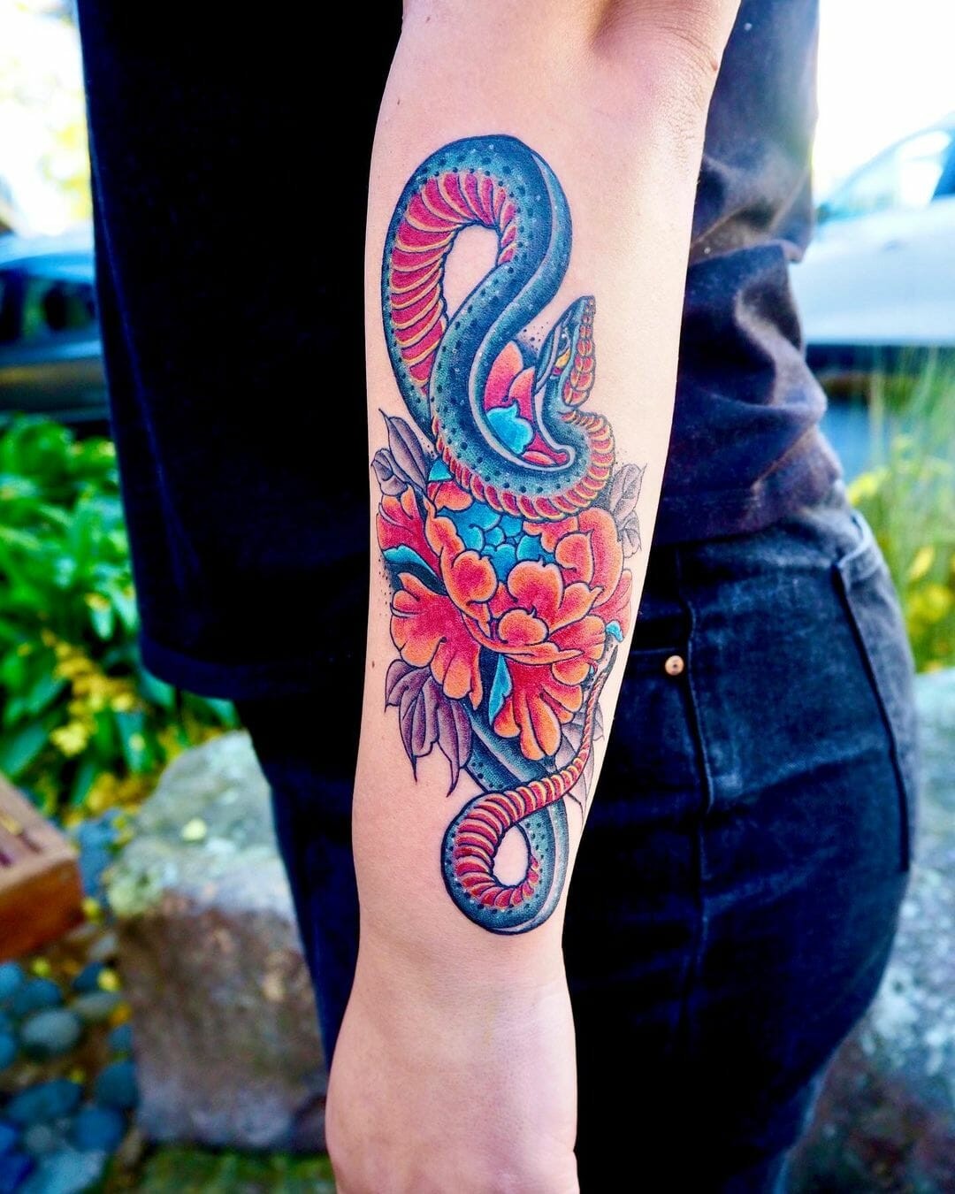 Traditional Japanese Snake Tattoos